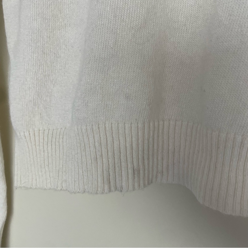 Subdued Made in Italy Rainbow Cream Long Sleeve Crew Neck Sweater Womens Size S - Picture 3 of 7